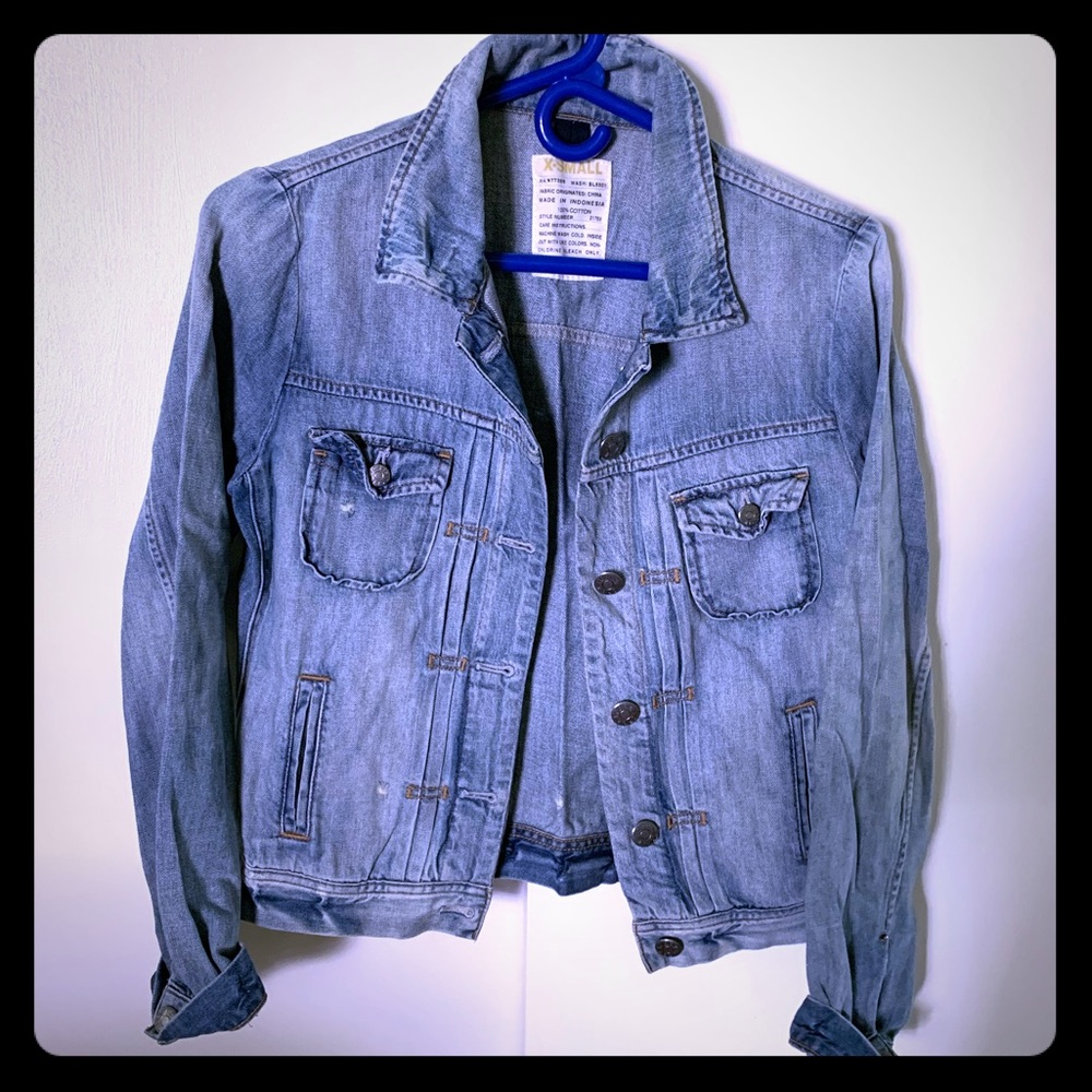Women’s distressed jean jacket